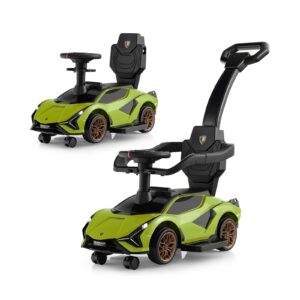 3 in 1 Licensed Lamborghini Ride Walking Toy Stroller - 37"e; x 17"e; x 33"e;