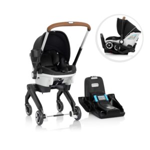Gold Shyft DualRide with Carryall Storage Infant Car Seat and Stroller Combo - Onyx Black