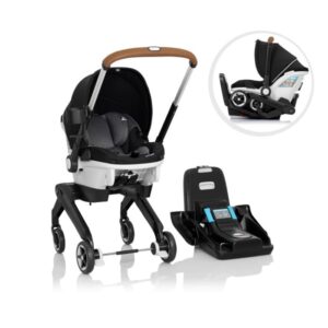 Gold Shyft DualRide with Carryall Storage Infant Car Seat and Stroller Combo - Onyx Black