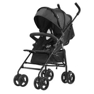 Lightweight Stroller, Compact Easy Fold MultiPosition Recline Canopy Backrest, Carbon Steel Frame, for Travel and More