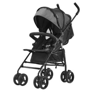 Lightweight Stroller, Compact Easy Fold MultiPosition Recline Canopy Backrest, Carbon Steel Frame, for Travel and More