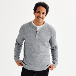 Men & Sonoma Goods For Life® Long Sleeve Waffle Henley Tee