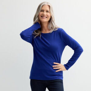 Women's Croft & Barrow® Essential Long-Sleeve Crewneck Tee