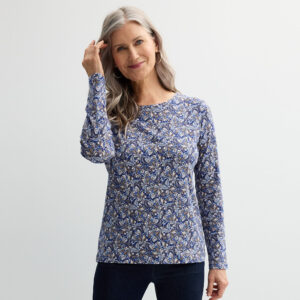 Women's Croft & Barrow® Essential Long-Sleeve Crewneck Tee
