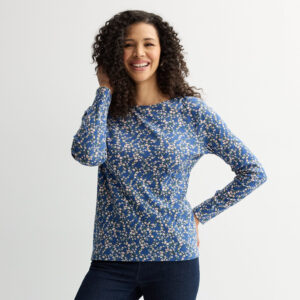 Women's Croft & Barrow® Essential Long-Sleeve Crewneck Tee