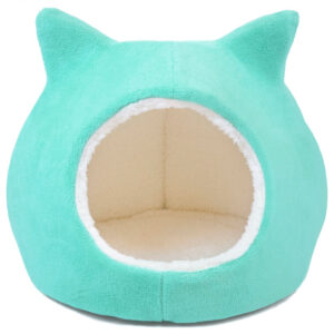 Precious Tails Sherpa Fleece Cat Ears Dome Pet Bed