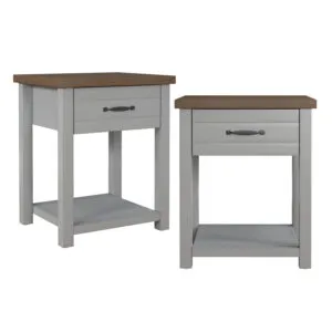 Hillsdale Furniture Living Essentials by Hillsdale Lancaster Wood Nightstand Set of 2