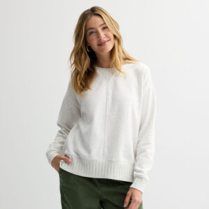 Women's Sonoma Goods For Life® Mixed Ribbed Crewneck Sweatshirt