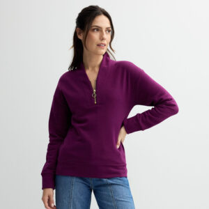 Women's Sonoma Goods For Life® Quarter Zip Fleece Pullover