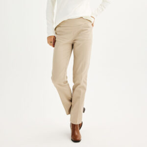 Women's Croft & Barrow® Effortless Stretch Pull-On Straight-Leg Pants