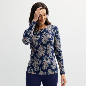 Women's Croft & Barrow® Essential Long-Sleeve Crewneck Tee