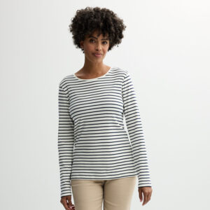 Women's Croft & Barrow® Essential Long-Sleeve Crewneck Tee