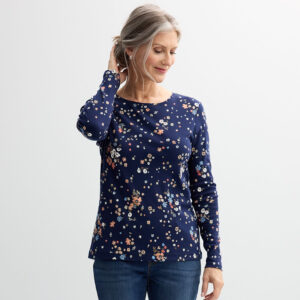 Women's Croft & Barrow® Essential Long-Sleeve Crewneck Tee