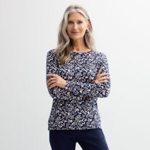 Women's Croft & Barrow® Essential Long-Sleeve Crewneck Tee