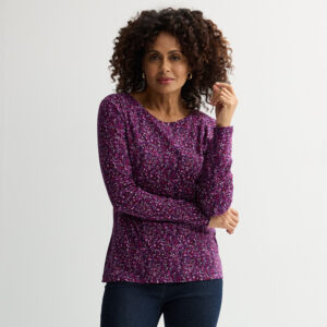 Women's Croft & Barrow® Essential Long-Sleeve Crewneck Tee