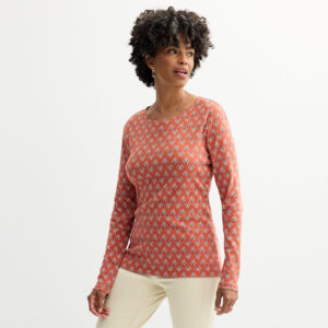 Women's Croft & Barrow® Essential Long-Sleeve Crewneck Tee
