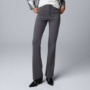 Women's Simply Vera Vera Wang Mid-Rise Pintuck Ponte Pants