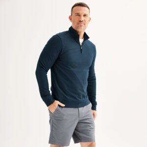 Men's Sonoma Goods For Life® Long Sleeve Essential Pique 1/4-Zip Pullover