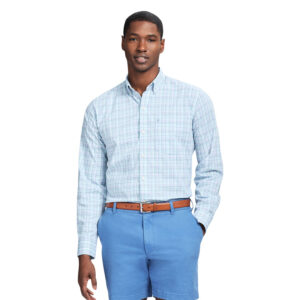 Men's IZOD Performance Comfort Long Sleeve Button Down Woven Shirt