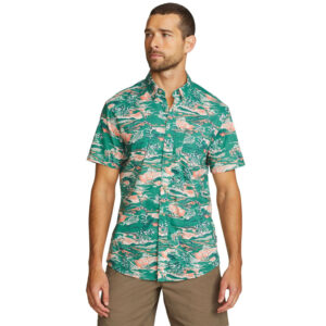 Men's Eddie Bauer Baja Print Short Sleeve Button-Down Shirt