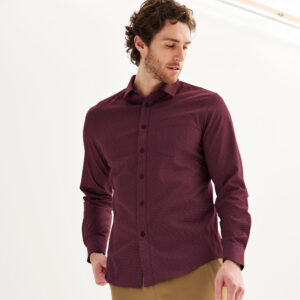 Men's FLX Slim Performance Untucked-Fit Button Down Long Sleeve Shirt