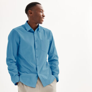 Men's FLX Slim Performance Untucked-Fit Button Down Long Sleeve Shirt