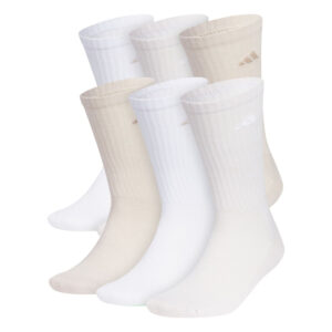 Men's adidas 6-pack Solid Color Athletic Cushioned Crew Socks