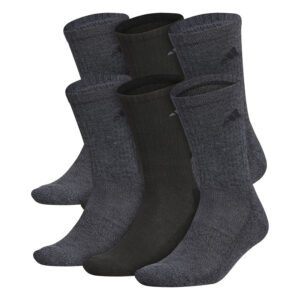 Men's adidas 6-pack Solid Color Athletic Cushioned Crew Socks