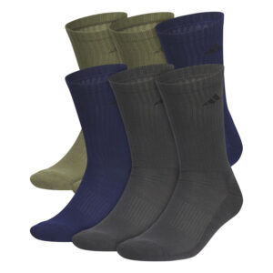 Men's adidas 6-pack Solid Color Athletic Cushioned Crew Socks