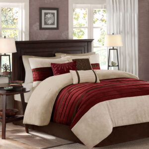 Madison Park Teagan 7-pc. Faux Suede Comforter Set with Throw Pillows