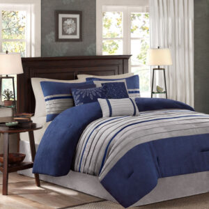 Madison Park Teagan 7-pc. Faux Suede Comforter Set with Throw Pillows
