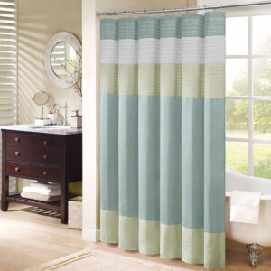 Madison Park Eastridge Faux Silk Shower Curtain