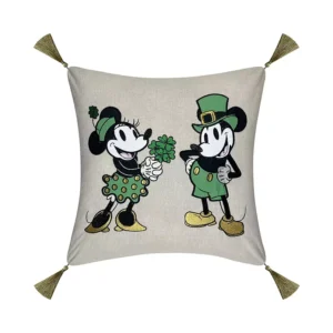 Celebrate Together™ Disney's Mickey Mouse and Minnie Mouse Vintage Designs St. Patrick's Day Decorative Throw Pillow