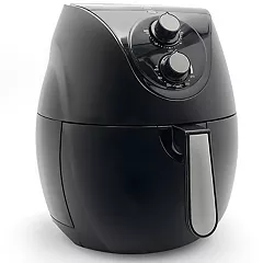 Elite Cuisine 4QT Dual Deep Fryer with 3 baskets, Timer and Temp Knobs