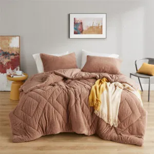 510 Design Kyla Double Diamond Quilted Teddy Midweight Comforter Set
