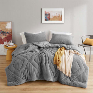 510 Design Kyla Double Diamond Quilted Teddy Midweight Comforter Set