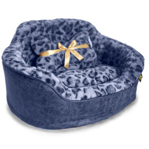 Precious Tails Leather & Leopard Princess Dog Bed