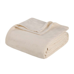 SUPERIOR Basketweave All-Season Cotton Blanket