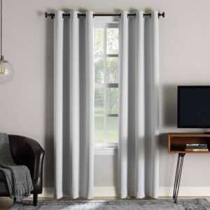 Sun Zero 2-Pack 100% Blackout Theater Grade Norway Grommet Curtain