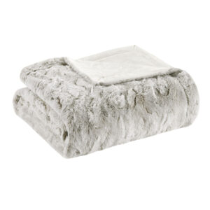 Madison Park Marselle Oversized Faux Fur Throw Blanket