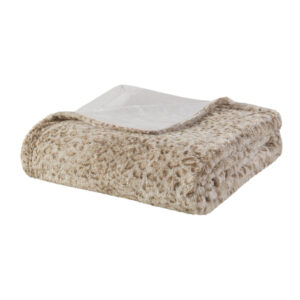 Madison Park Marselle Oversized Faux Fur Throw Blanket