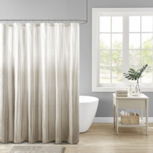 Madison Park Loire Ombre Printed Seersucker Shower Curtain