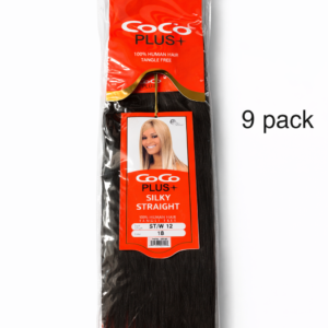 CoCo Plus+ Silky Straight 100% Human Hair Extensions – Color 1B