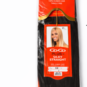 CoCo Plus+ Silky Straight 100% Human Hair Extensions – Color 1 (Jet Black) |