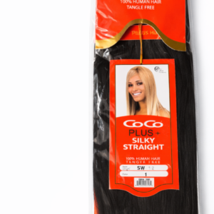 CoCo Plus+ Silky Straight 100% Human Hair Extensions – Color 1 (Jet Black) |