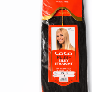 CoCo Plus+ Silky Straight 100% Human Hair Extensions – Color 1 (Jet Black) |
