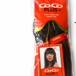 oCo Plus+ Yaki 100% Human Hair Extensions – 18 Pack (Color F1B/30)