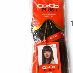 CoCo Plus+ Yaki 100% Human Hair Extensions – 1 Pack (Color F1B/30)