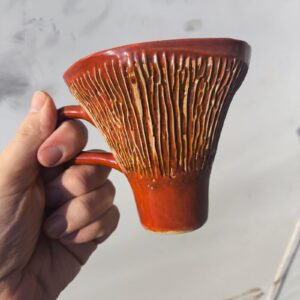 Handmade Ceramic Mushroom Coffee Cup - Unique Forest-Inspired Design Gift for mom and for Mother's Day Mother days  mug for mom