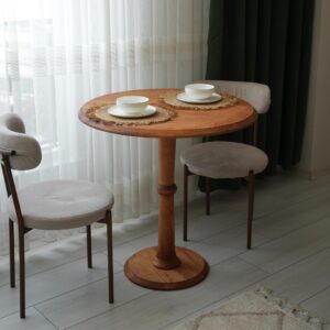 Round Dining Table, Small Kitchen Table, Circle Breakfast Table, Bistro Table, Runder Esstisch, Tavolo Rotondo Allungabile